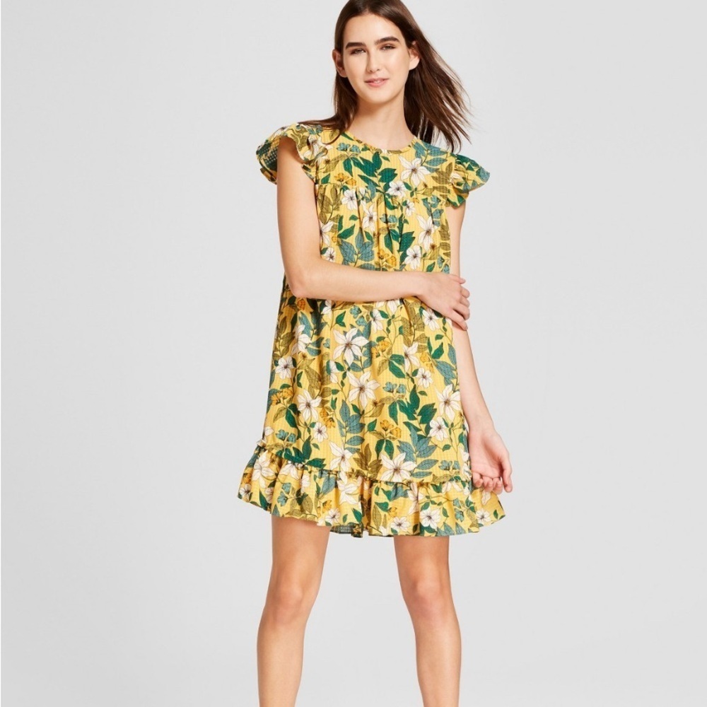 Who What Wear | Floral A Line Mini Dress | Sz XS